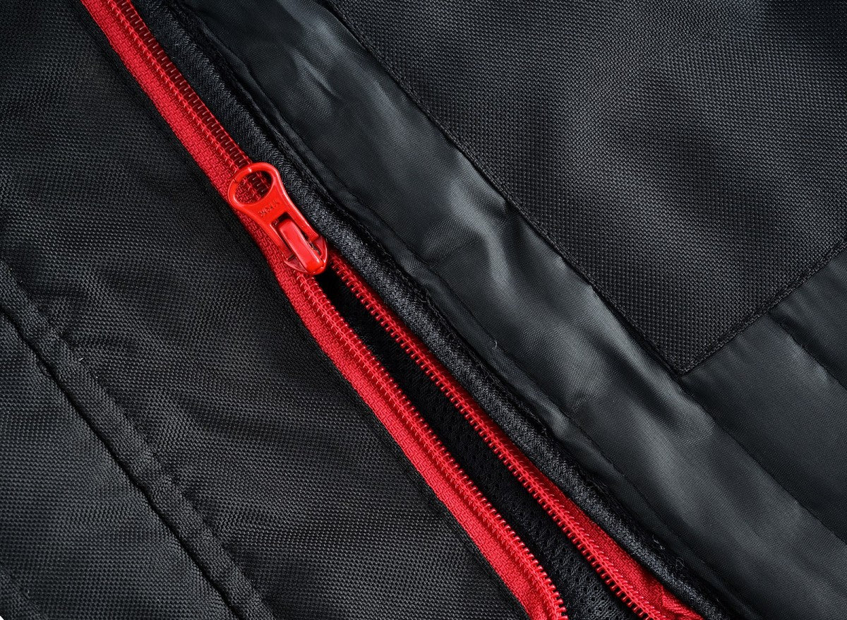 REF:KARAKARUM NEGROCHAQUETA DE MOTO UNISEX EN TEJIDO SOFTSHELL, NEOPRENO IMPERMEABLE, TÉRMICO Y PROTECTORES C.E.