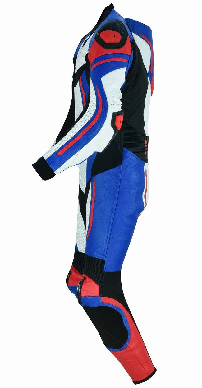 TRAJE, MONO DE CUERO RACING UNA PIEZA PROFESIONAL EN PIEL BOVINA
