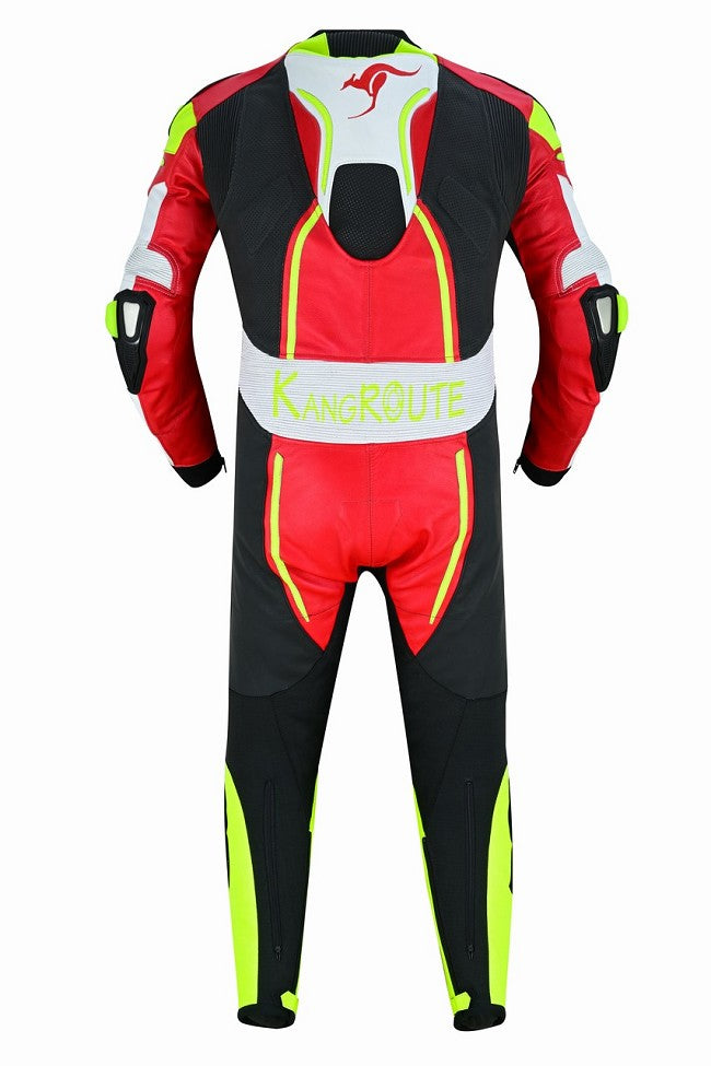 TRAJE (MONO) DE CUERO RACING UNA PIEZA PROFESIONAL EN PIEL BOVINA