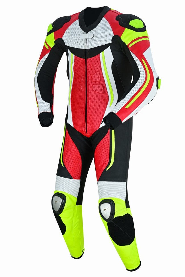 TRAJE (MONO) DE CUERO RACING UNA PIEZA PROFESIONAL EN PIEL BOVINA