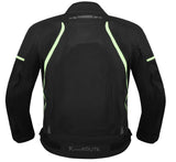 REF:SUMMER MAN FLUORESCENT GREEN BLACKCHAQUETA DE MOTO PARA VERANO UNISEX CON PROTECCIONES C.E.