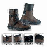 BOTAS DE MOTO MEDIACAÑA ADVENTURE TOURING EN PIEL BOVINA DE ALTA RESISTENCIA CE