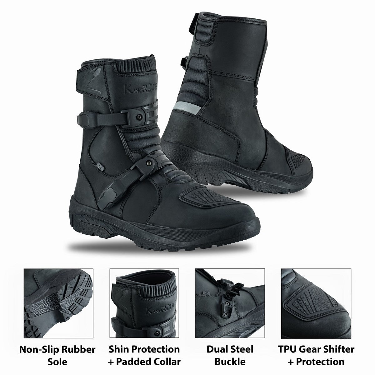 BOTAS DE MOTO MEDIACAÑA ADVENTURE TOURING EN PIEL BOVINA DE ALTA RESISTENCIA CE (1)