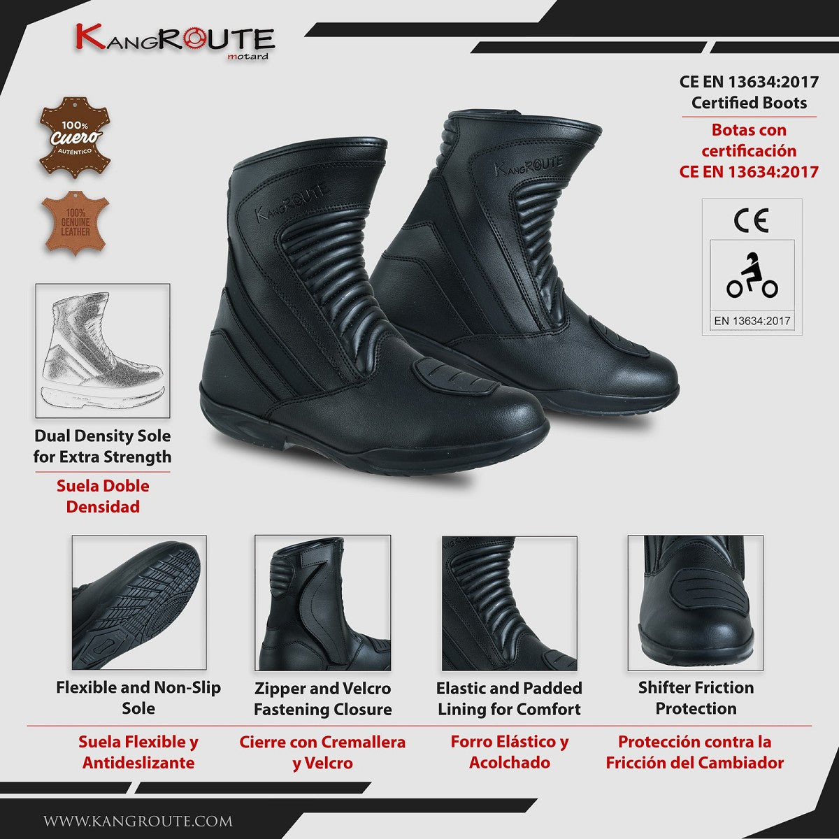 BOTAS DE MOTO TOURING IMPERMEABLES Y TRANSPIRABLES CON HOMOLOGACIÓN CE Y EPI