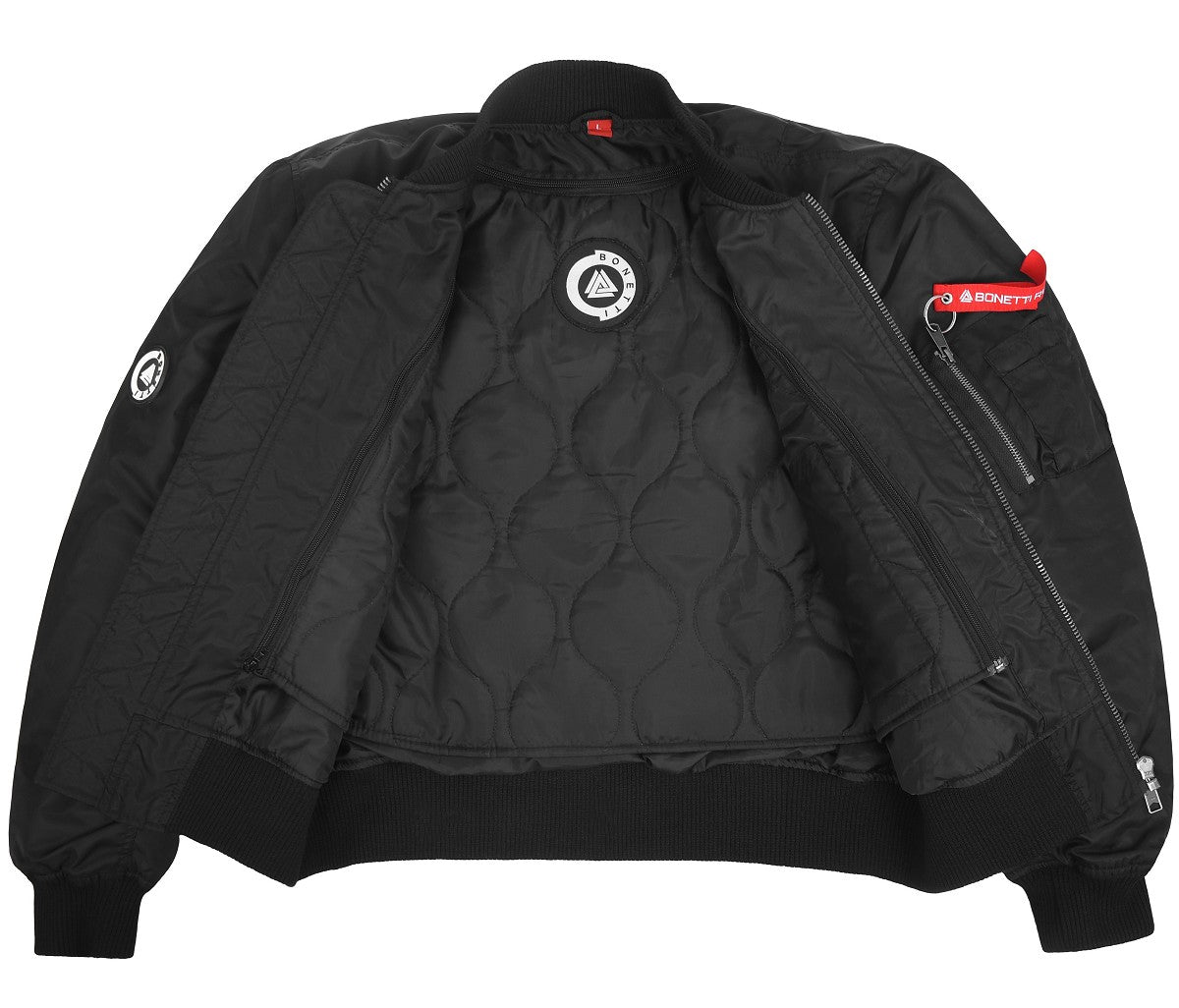 CAZADORA DE MOTO BOMBER EN 100% NAYLON UNISEX, IMPERMEABLE, TRANSPIRABLE Y TÉRMICO CON PROTECTORES C.E. EN 1621 NIVEL 2