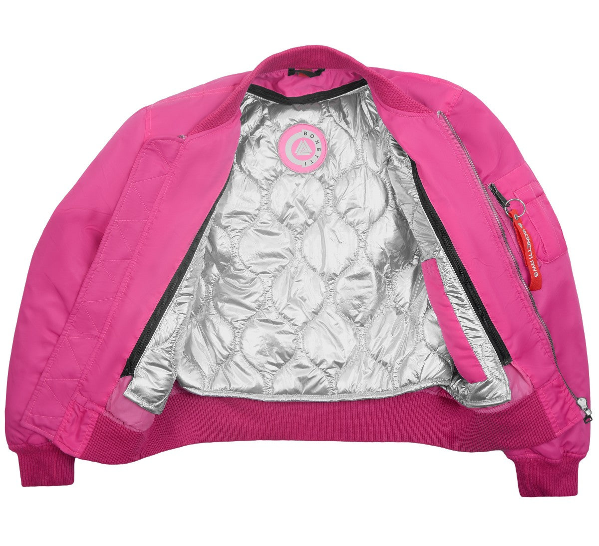 CAZADORA DE MOTO BOMBER MUJER EN 100% NAYLON, IMPERMEABLE, TRANSPIRABLE Y TÉRMICO CON PROTECTORES C.E. EN 1621 NIVEL 2