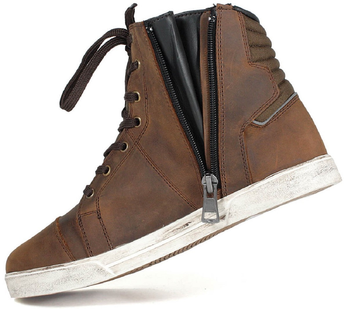 ZAPATILLAS MOTO URBANO EN PIEL CON PROTECCIONES Y HOMOLOGACIÓN CE Y EPI