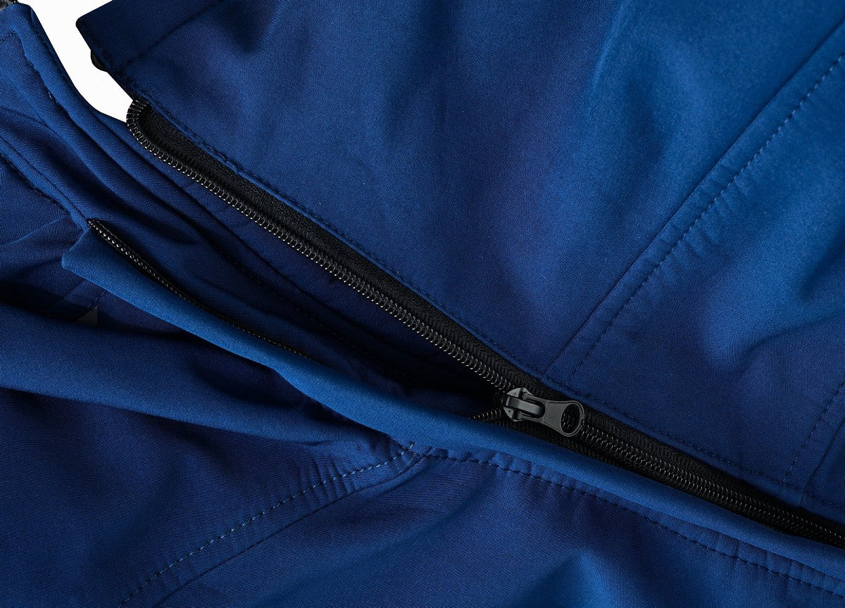 REF:KARAKARUM AZUL MARINOCHAQUETA DE MOTO UNISEX EN TEJIDO SOFTSHELL, NEOPRENO IMPERMEABLE, TÉRMICO Y PROTECTORES C.E.