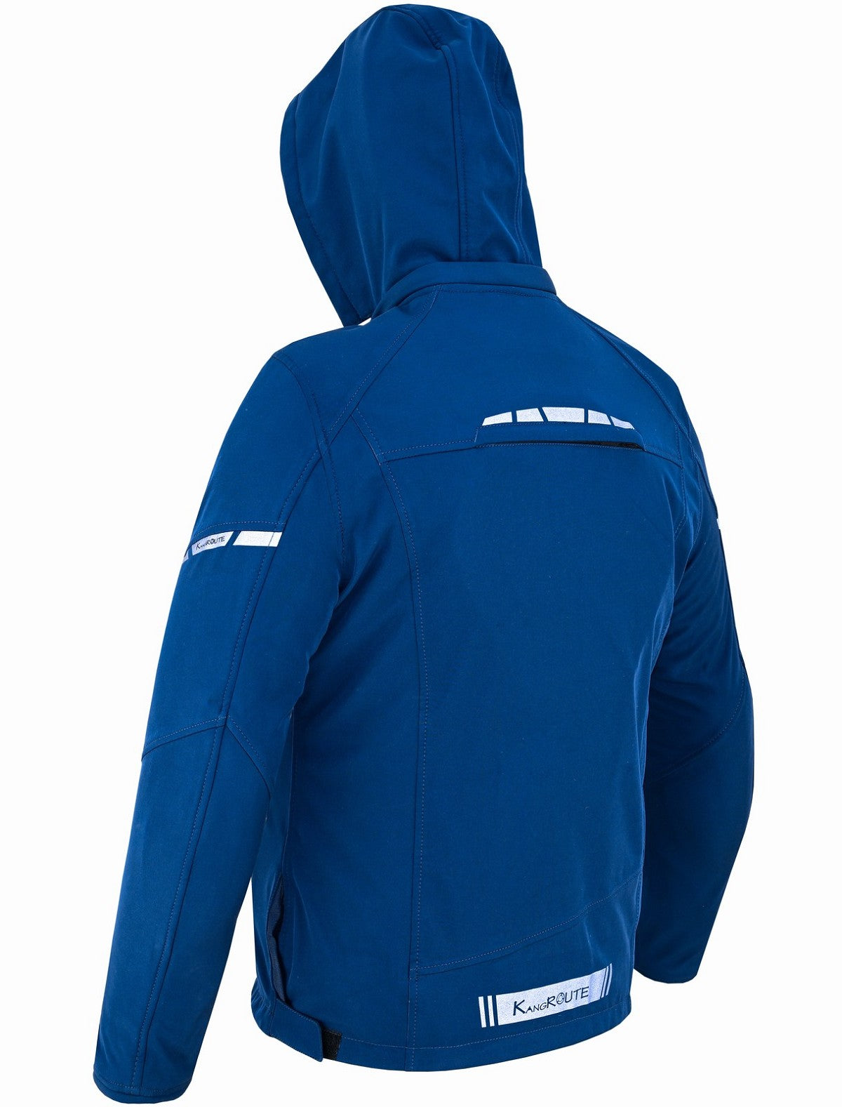 REF:KARAKARUM AZUL MARINOCHAQUETA DE MOTO UNISEX EN TEJIDO SOFTSHELL, NEOPRENO IMPERMEABLE, TÉRMICO Y PROTECTORES C.E.