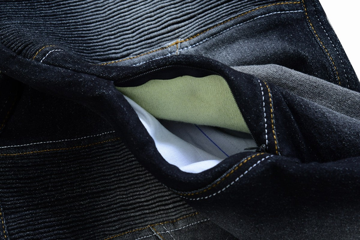 PANTALÓN VAQUERO TEJANO UNISEX DE KEVLAR CON PROTECCIONES C.E. Y ZONAS ELÁSTICAS (1)