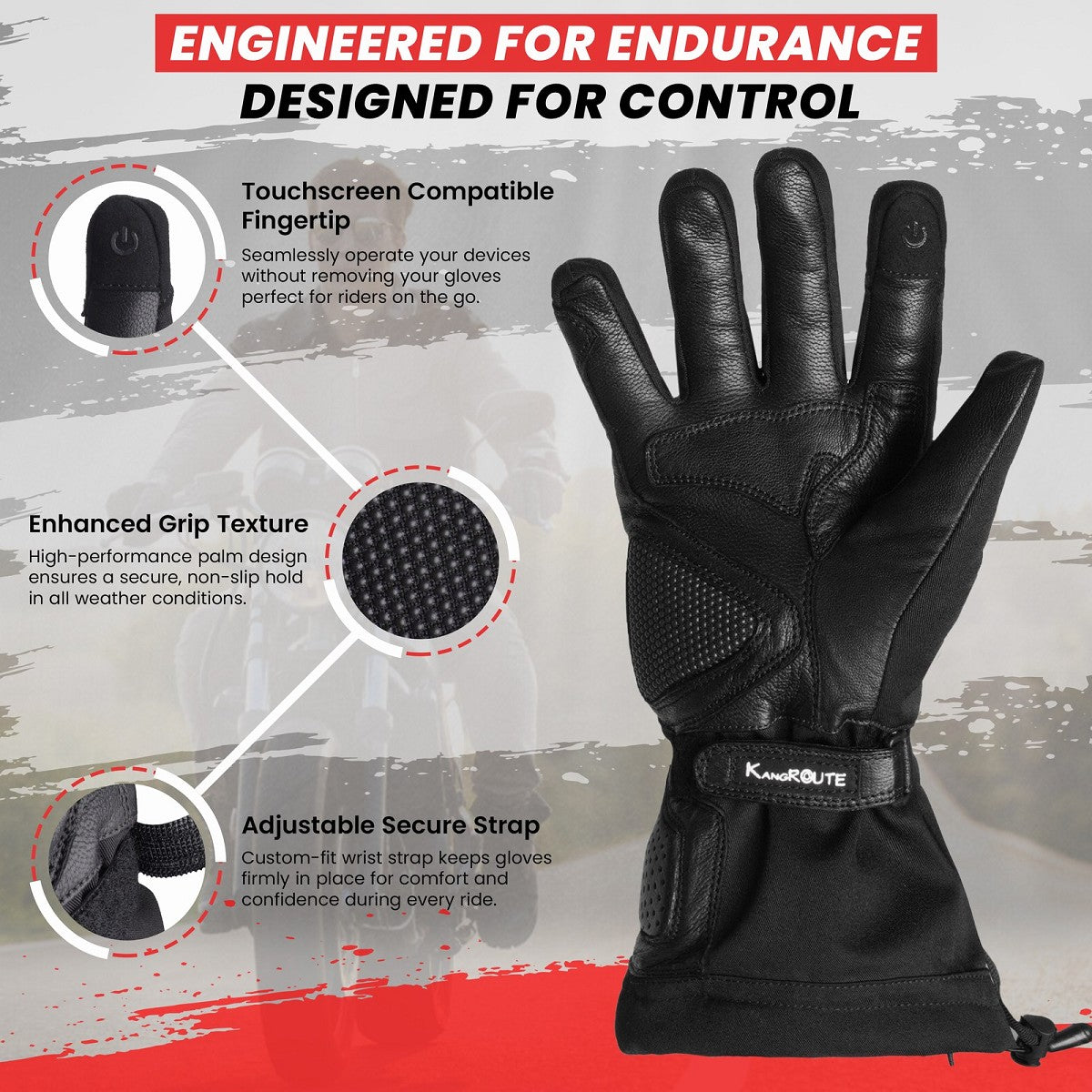 GUANTES DE MOTO INVERNALES, LARGOS, TÉRMICOS Y IMPERMEABLES