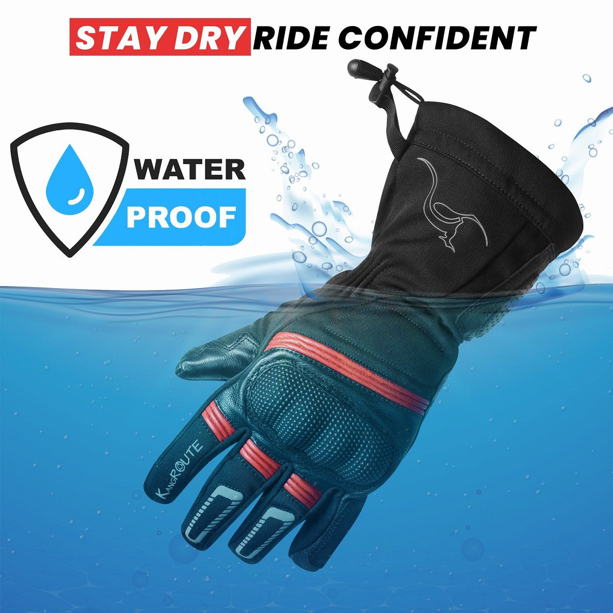 GUANTES DE MOTO INVERNALES, LARGOS, TÉRMICOS Y IMPERMEABLES
