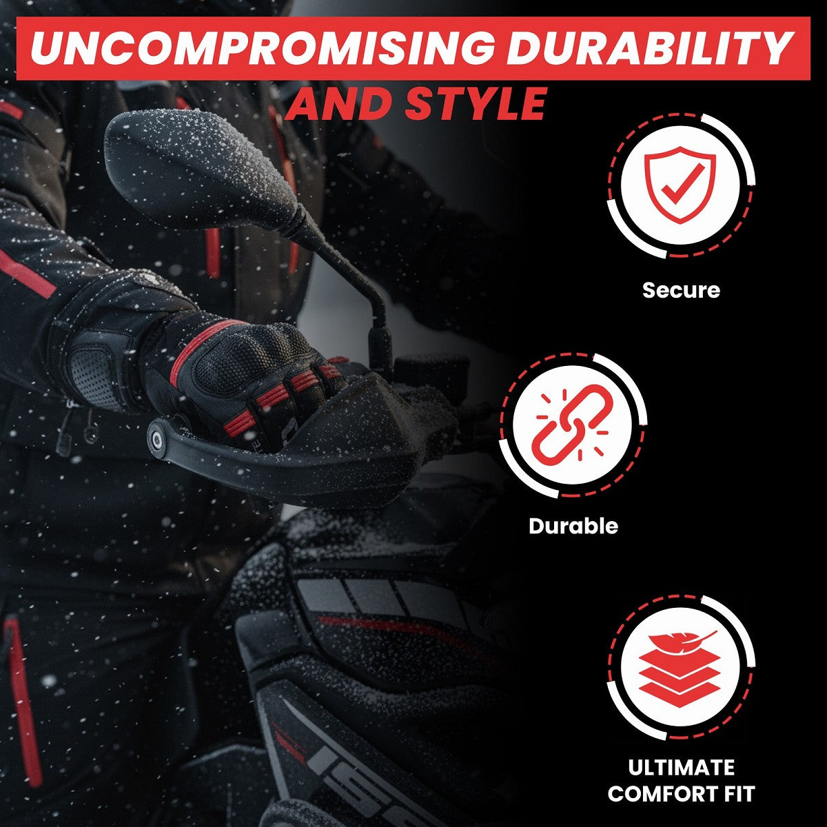 GUANTES DE MOTO INVERNALES, LARGOS, TÉRMICOS Y IMPERMEABLES