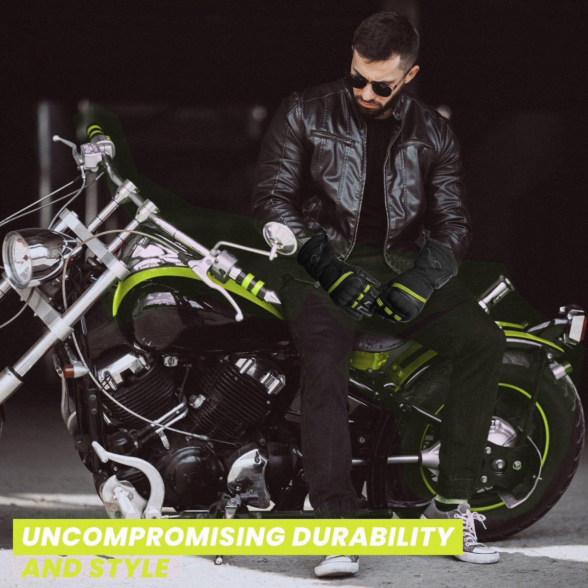 GUANTES DE MOTO INVERNALES DE PUÑO LARGO CON MEMBRANA IMPERMEABLE Y TÉRMICOS.