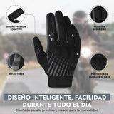 GUANTES DE MOTO LIGEROS CONFECCIONADOS EN TEJIDO ELASTICO, TRANSPIRABLE Y RESISTENTE CON PROTECCIONES PARA VERANO (1)