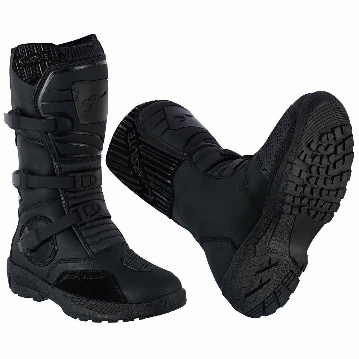 BOTAS DE MOTO ADVENTURE / TOURING DE CAÑA ALTA EN PIEL BOVINA CON PROTECTORES PU Y HOMOLOGACIÓN C.E. EPI