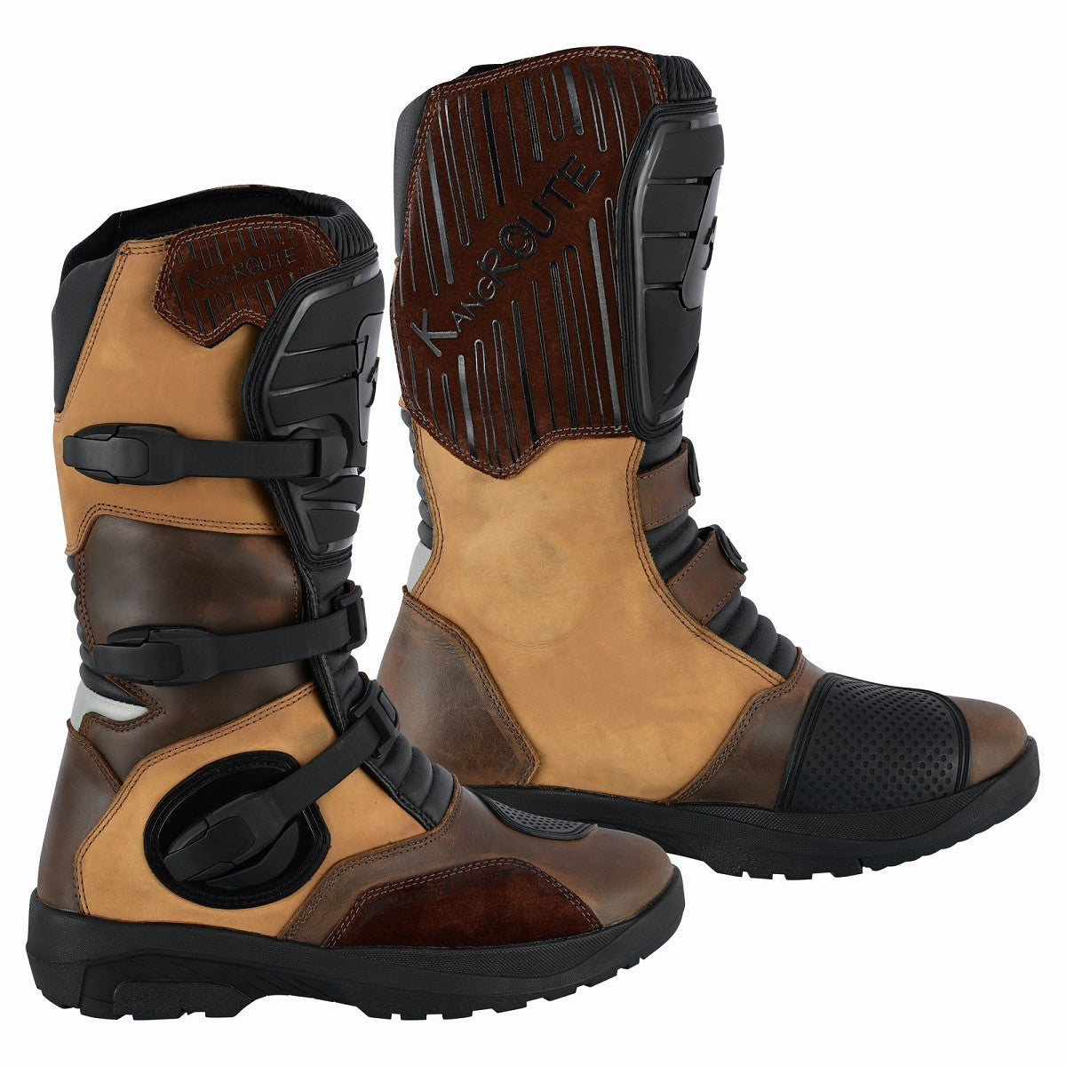 BOTAS DE MOTO ADVENTURE / TOURING DE CAÑA ALTA EN PIEL BOVINA CON PROTECTORES PU Y HOMOLOGACIÓN C.E. EPI (1)