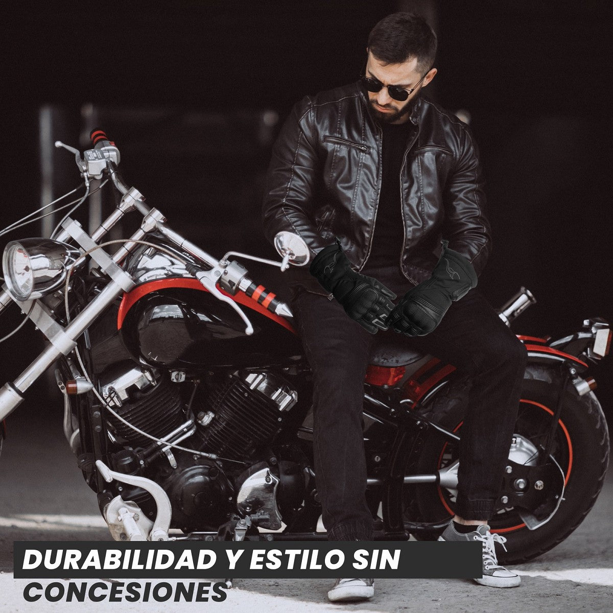 GUANTES DE MOTO INVERNALES DE PUÑO LARGO CON MEMBRANA IMPERMEABLE Y TÉRMICOS. (1)