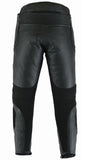 PANTALÓN DE CUERO CON TITANIO Y PROTECCIONES PARA MOTEROS
