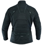 REF:GM111NEGRACHAQUETA DE MOTO 3/4 EN CORDURA CON PROTECCIONES C.E., IMPERMEABLE, UNISEX