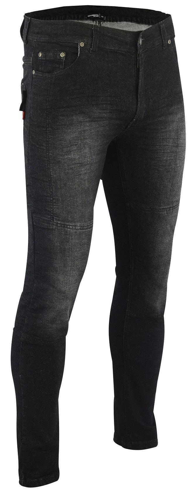 PANTALÓN TEJANO DESGASTADO DE CHICAS, CON REFUERZOS DE TEJIDO KEVLAR Y PROTECCIONES C.E.
