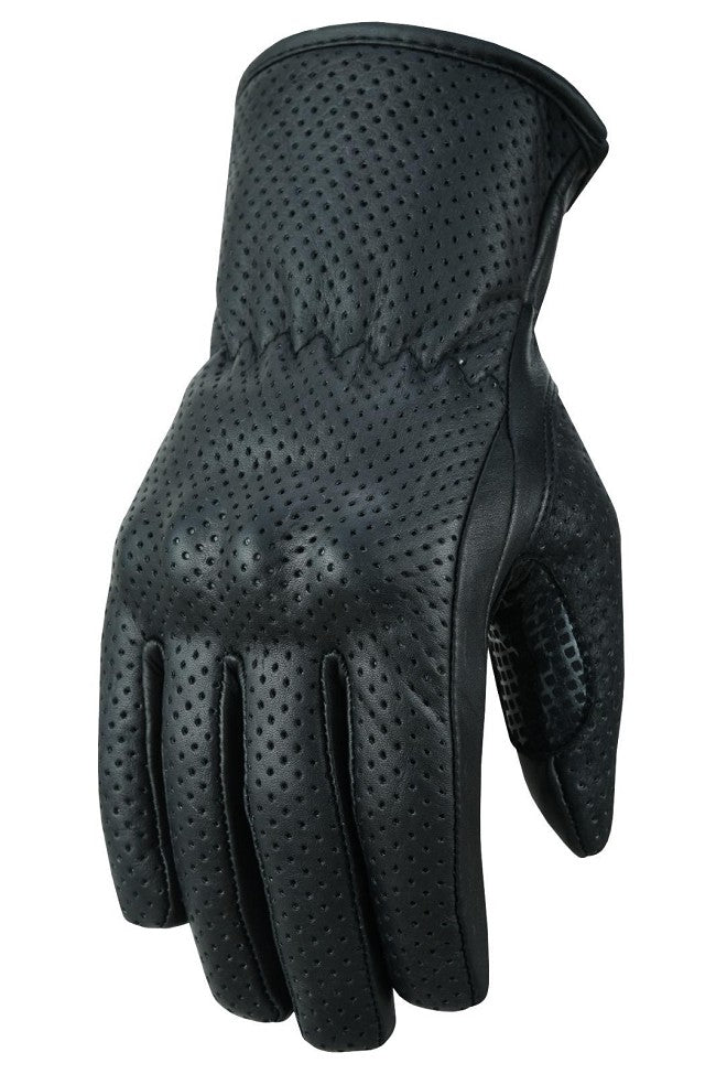 GUANTES DE VERANO PERFORADOS EN PIEL ANILINA CON PROTECCIONES