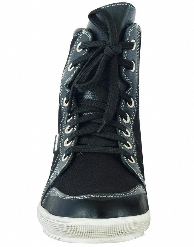 ZAPATILLAS MOTO STREET EN PIEL CON PROTECCIONES TIPO BAMBAS IMPERMEABLES