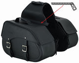 ALFORJAS DE MOTO LATERALES RIGIDAS, REFORZADAS DE PIEL SINTETICA, INTERIOR FORRADO 2 x 24 LITROS