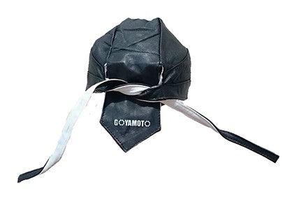 GORRA (BANDANA) DE PIEL PARA MOTO CUSTOM, DIBUJO USA, REVERSIBLE