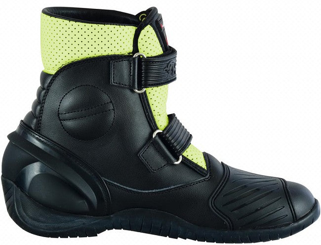 SHORT SHAFT LEATHER BIKER BOOTS, UNISEX