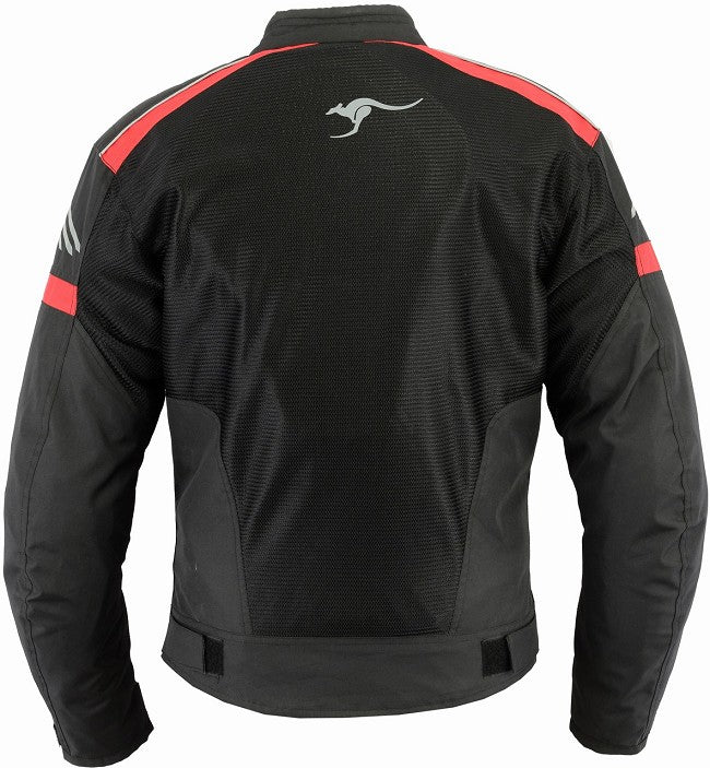 REF:Hermes Red (Roja)CHAQUETA DE MOTO PERFORADA DE VERANO CON FORRO IMPERMEABLE Y DESMONTABLE