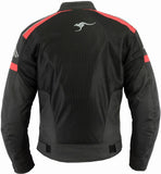 REF:Hermes Red (Roja)CHAQUETA DE MOTO PERFORADA DE VERANO CON FORRO IMPERMEABLE Y DESMONTABLE