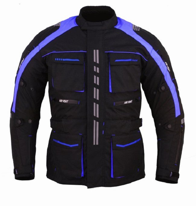 CHAQUETA DE MOTO EN CORDURA 3/4 UNISEX, IMPERMEABLE, FORRO DESMONTABLE