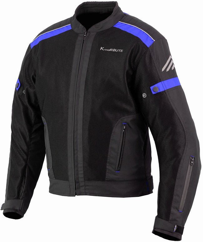 REF:Hermes Blue (Azul)CHAQUETA DE MOTO PERFORADA DE VERANO CON FORRO IMPERMEABLE Y DESMONTABLE