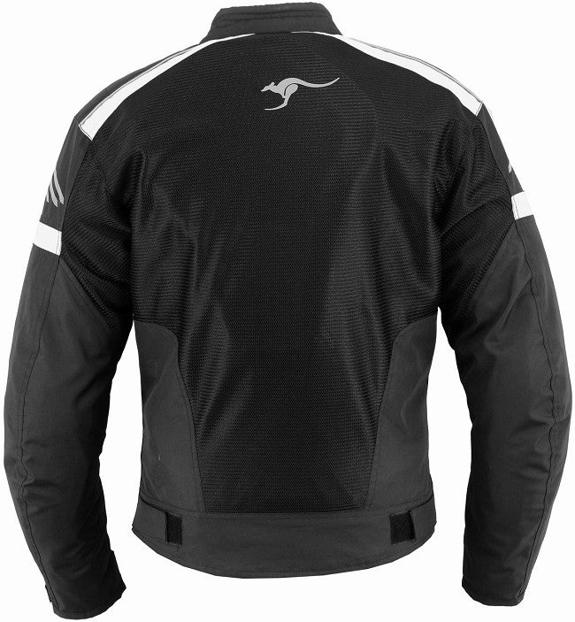 REF:Hermes Blanca NegraCHAQUETA DE MOTO PERFORADA DE VERANO CON FORRO IMPERMEABLE Y DESMONTABLE