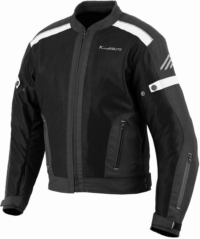 REF:Hermes Blanca NegraCHAQUETA DE MOTO PERFORADA DE VERANO CON FORRO IMPERMEABLE Y DESMONTABLE