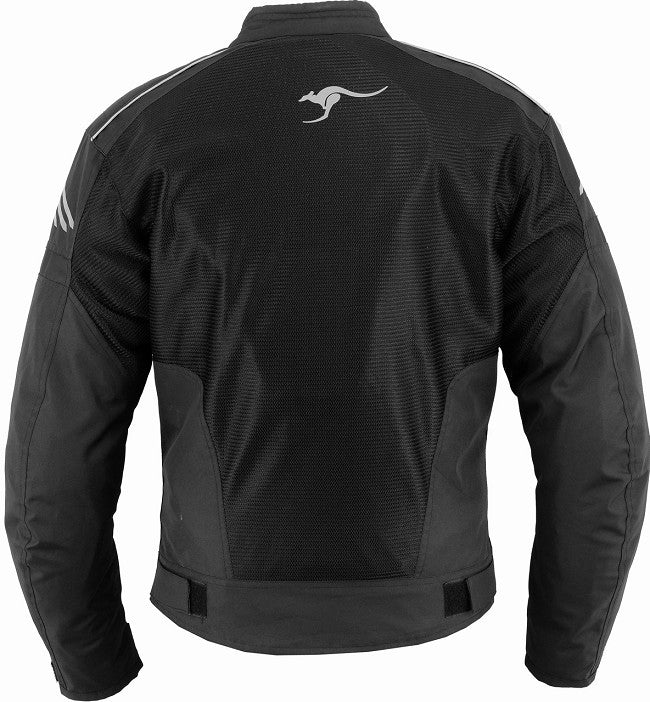 REF:Hermes NegraCHAQUETA DE MOTO PERFORADA DE VERANO CON FORRO IMPERMEABLE Y DESMONTABLE