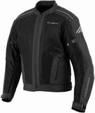 REF:Hermes NegraCHAQUETA DE MOTO PERFORADA DE VERANO CON FORRO IMPERMEABLE Y DESMONTABLE