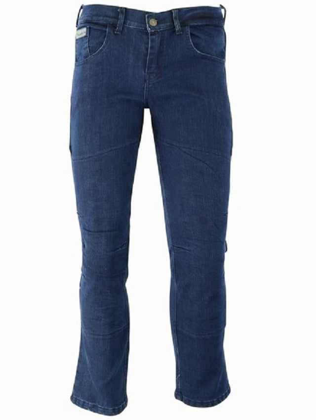 PANTALÓN VAQUERO CON REFUERZOS DE TEJIDO KEVLAR PARA MUJERES BAJITAS (158CM A 172CM) Y PROTECCIONES C.E.