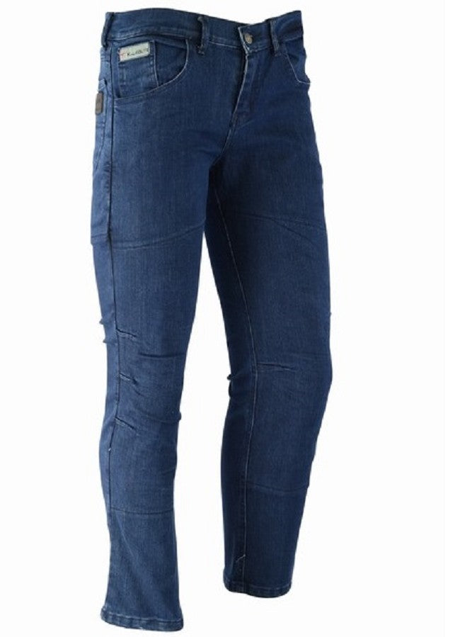 PANTALÓN VAQUERO CON REFUERZOS DE TEJIDO KEVLAR PARA MUJERES BAJITAS (158CM A 172CM) Y PROTECCIONES C.E.
