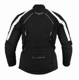 REF:Atenea Blanca NegraCHAQUETA DE MOTO EN CORDURA 3/4 UNISEX, IMPERMEABLE 100%