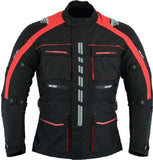 REF:ATENEA ROJACHAQUETA DE MOTO EN CORDURA 3/4 UNISEX, IMPERMEABLE Y FORRO EXTRAIBLE C.E.