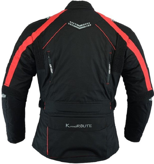 REF:ATENEA ROJACHAQUETA DE MOTO EN CORDURA 3/4 UNISEX, IMPERMEABLE Y FORRO EXTRAIBLE C.E.