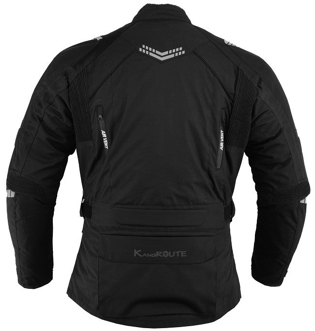 REF:Atenea NegraCHAQUETA DE MOTO EN CORDURA 3/4 UNISEX, 100% IMPERMEABLE Y TRANSPIRABLE