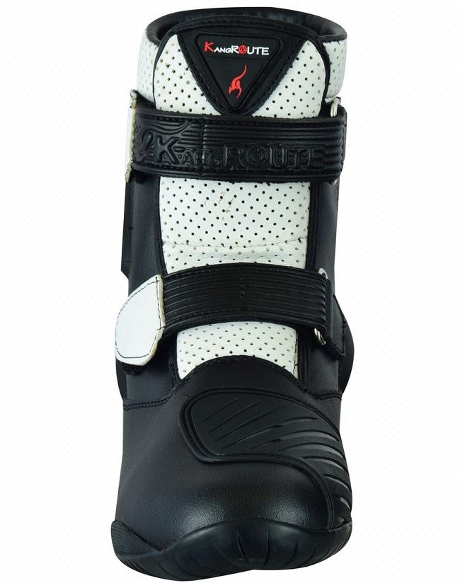 SHORT ANKLE LEATHER MOTORCYCLE BOOTS FOR RIDERS, UNISEX