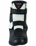 SHORT ANKLE LEATHER MOTORCYCLE BOOTS FOR RIDERS, UNISEX