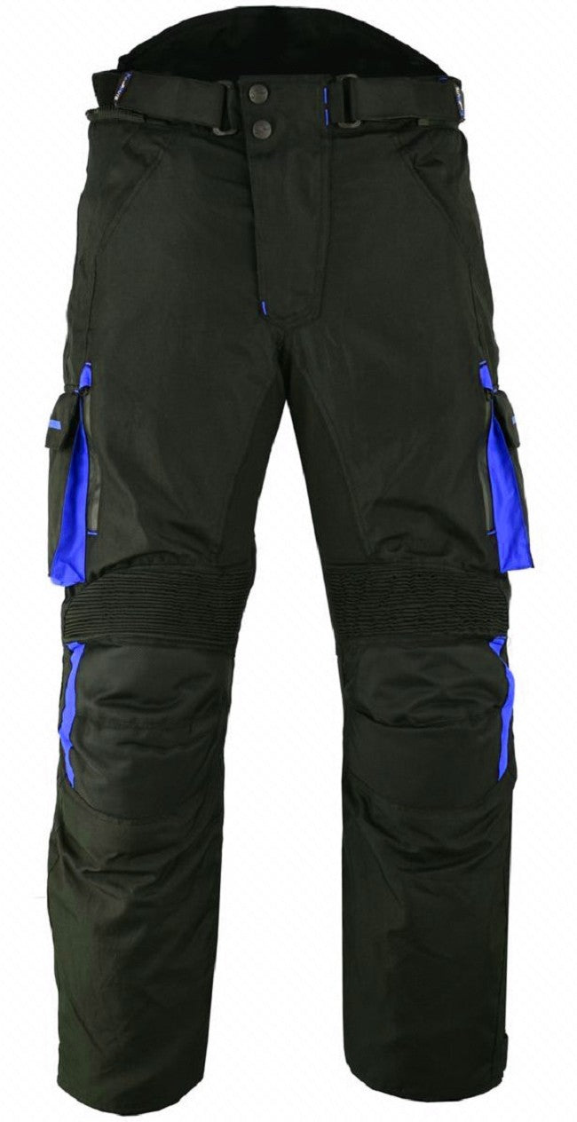 PANTALON DE MOTO EN CORDURA IMPERMEABLE, CORTAVIENTO Y PROTECCIONES CE (2)