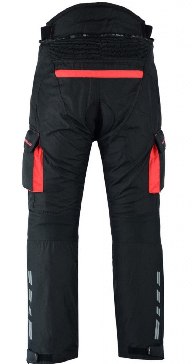 PANTALON DE MOTO EN CORDURA IMPERMEABLE, CORTAVIENTO Y PROTECCIONES CE (3)