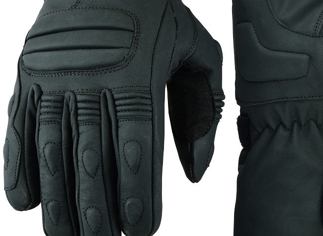 GUANTES DE CUERO MATE IMPERMEABLE TÉRMICO CON PROTECCIONES UNISEX