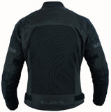 REF:EROS BLACKCHAQUETA PERFORADA DE VERANO CON FORRO IMPERMEABLE Y DESMONTABLE